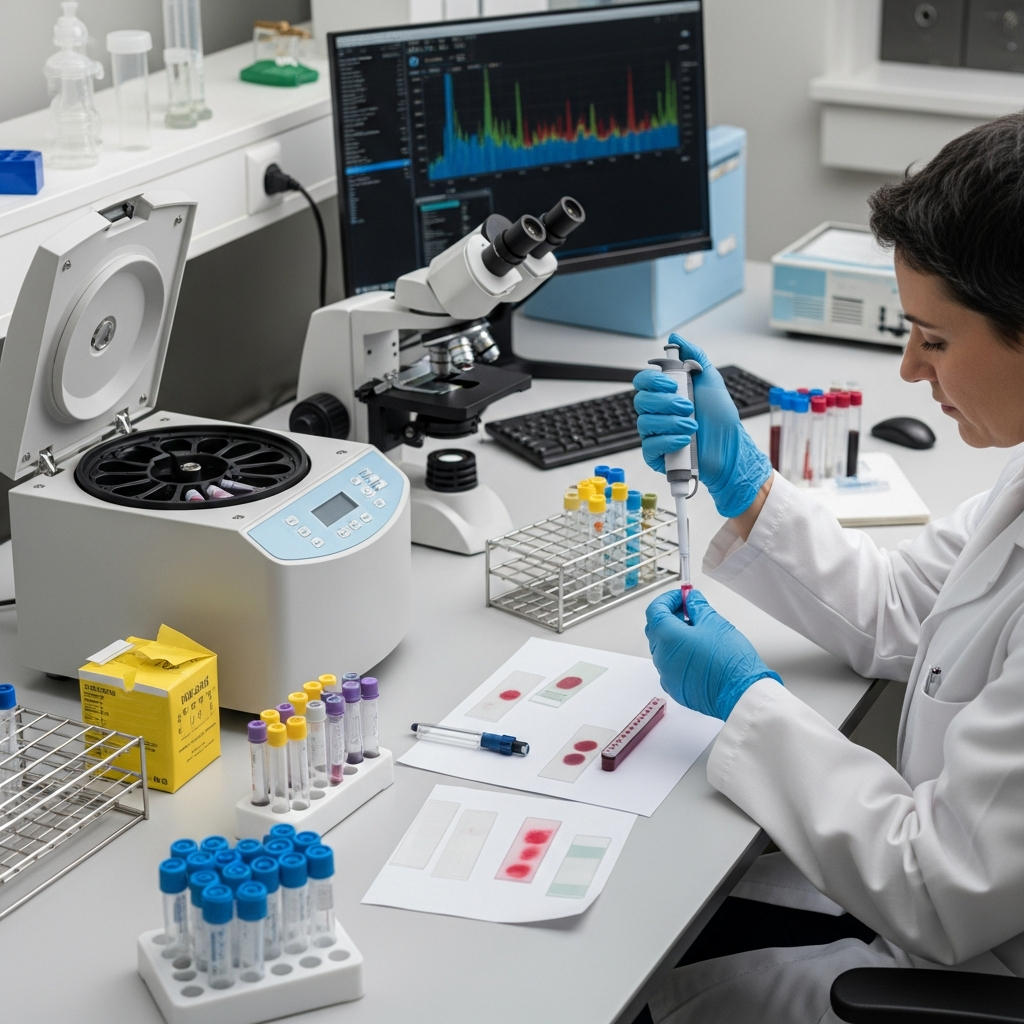 Blood test diagnosing beta thalassemia