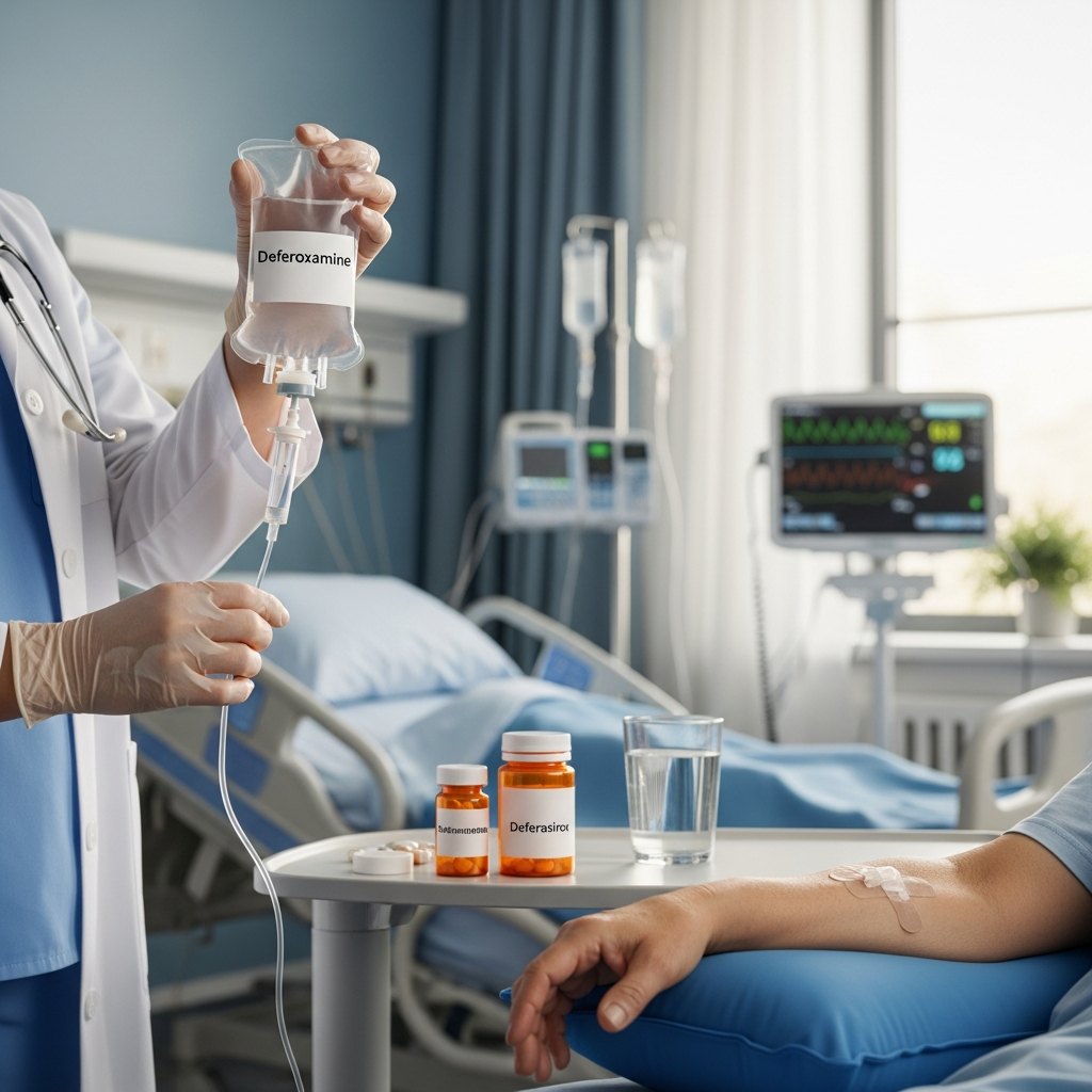 Iron overload chelation therapy