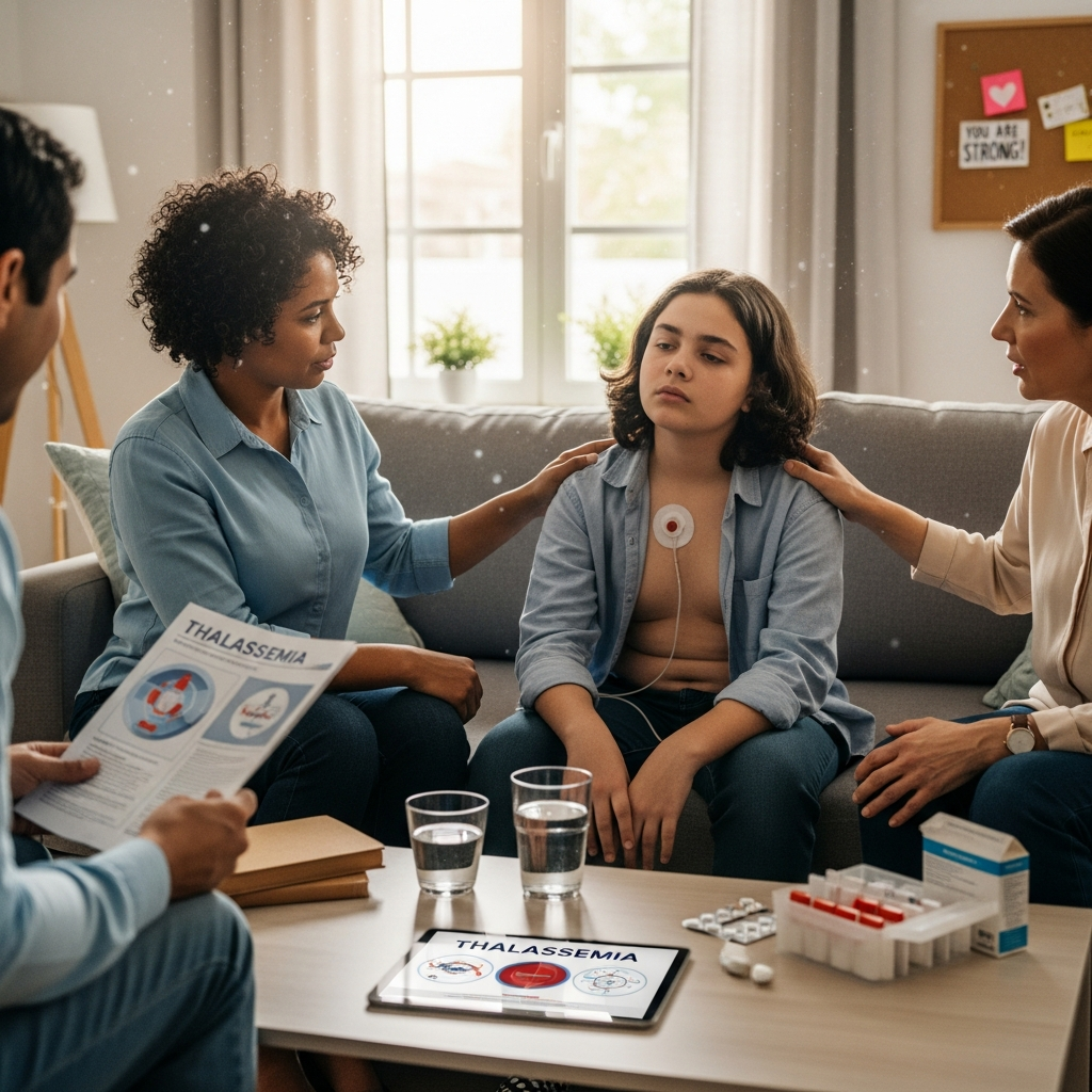 Living with thalassemia challenges and care.