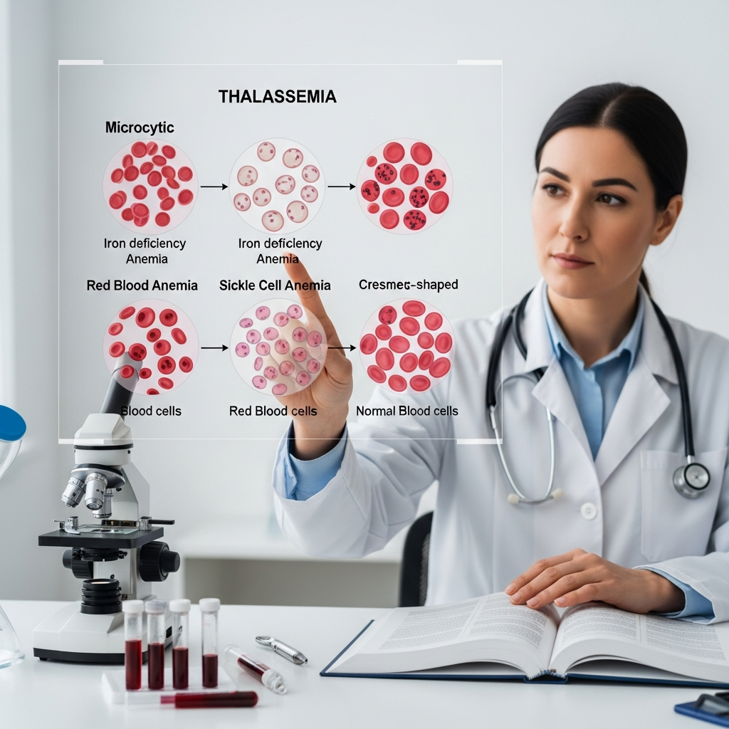 Thalassemia vs other conditions diagnosis comparison