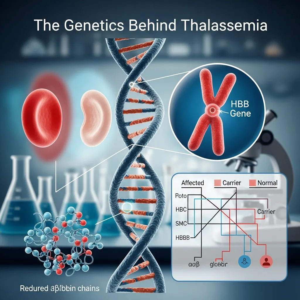 Thalassemia gene mutation diagram