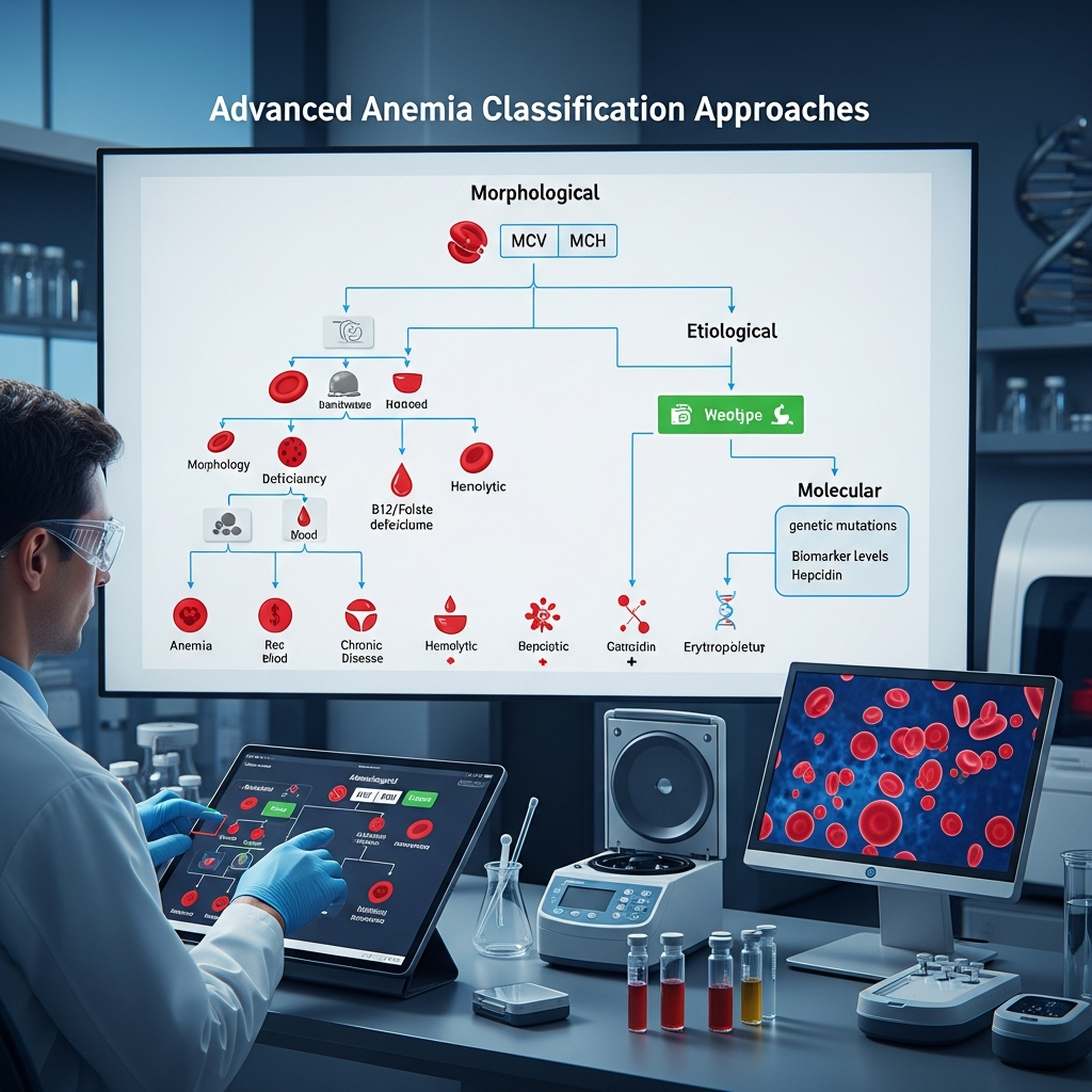 Advanced anemia classification illustration