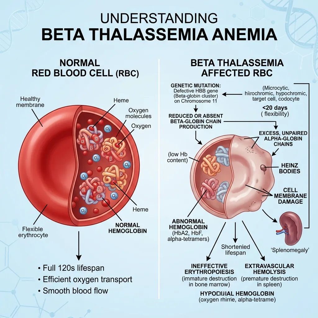 Beta thalassemia anemia overview