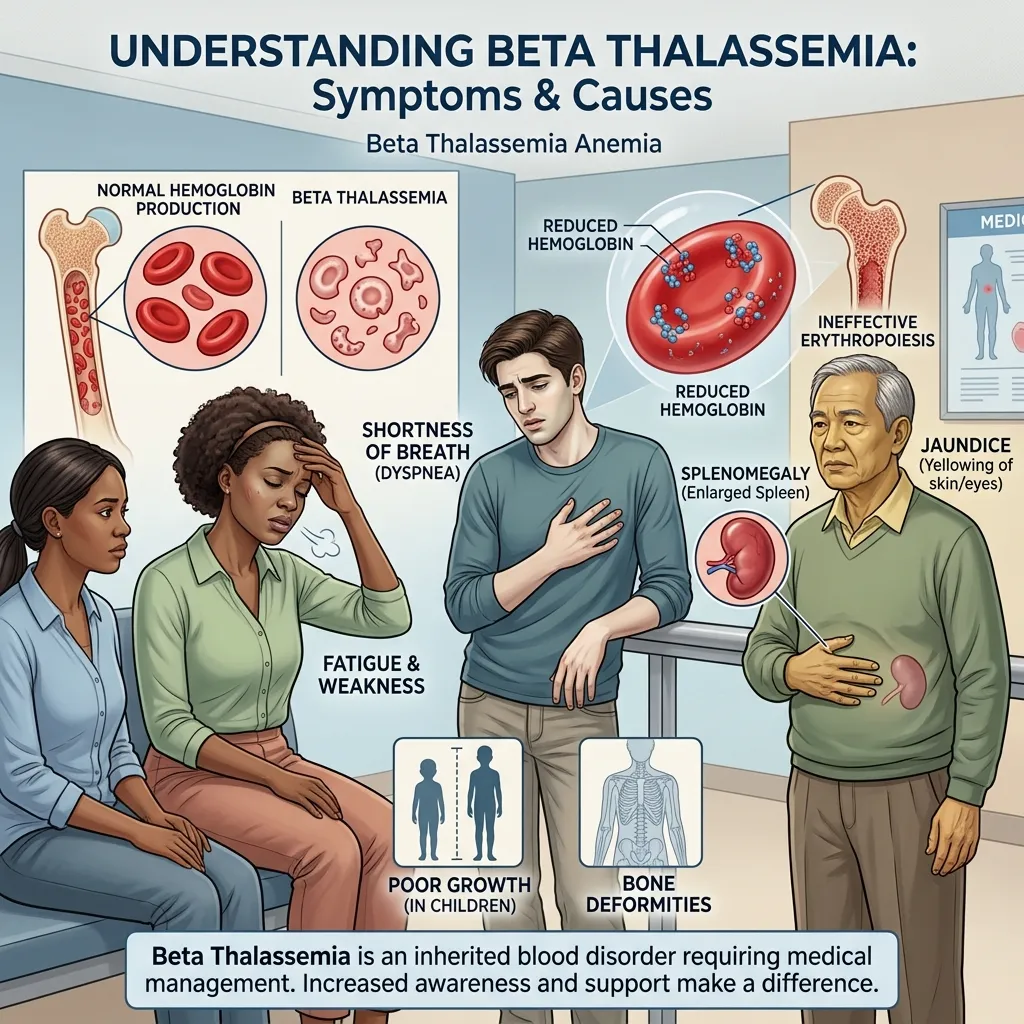 Beta thalassemia anemia symptoms