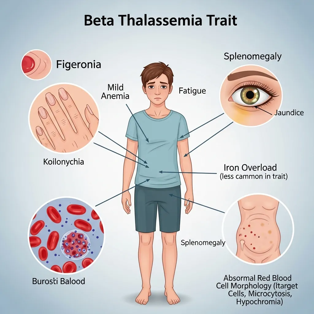 Beta thalassemia trait and difference from disease form