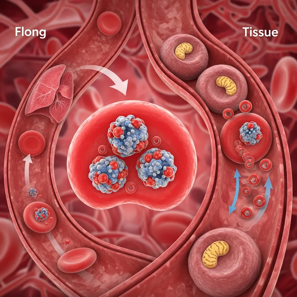 Hemoglobin oxygen transport process