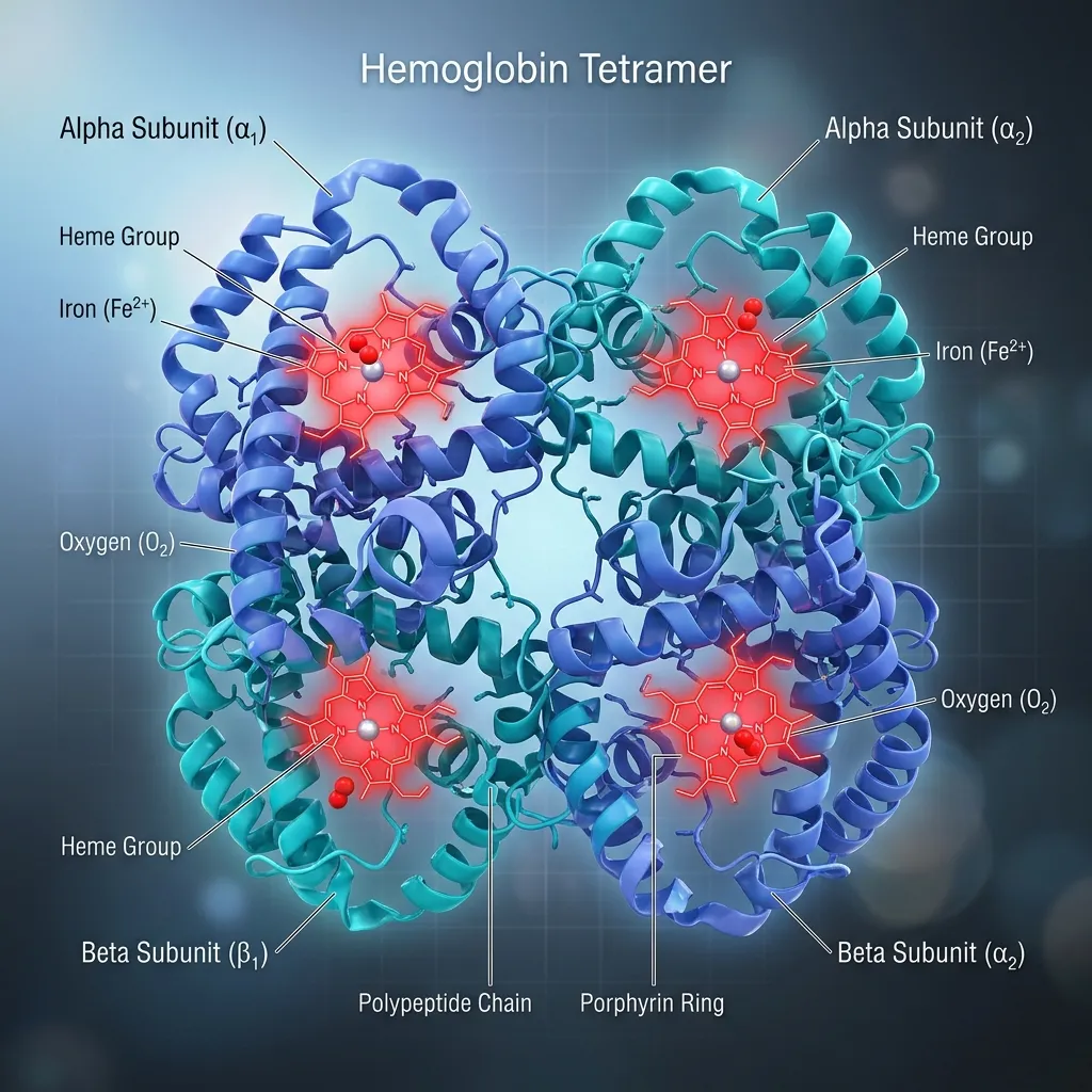 Hemoglobin with alpha and beta chains