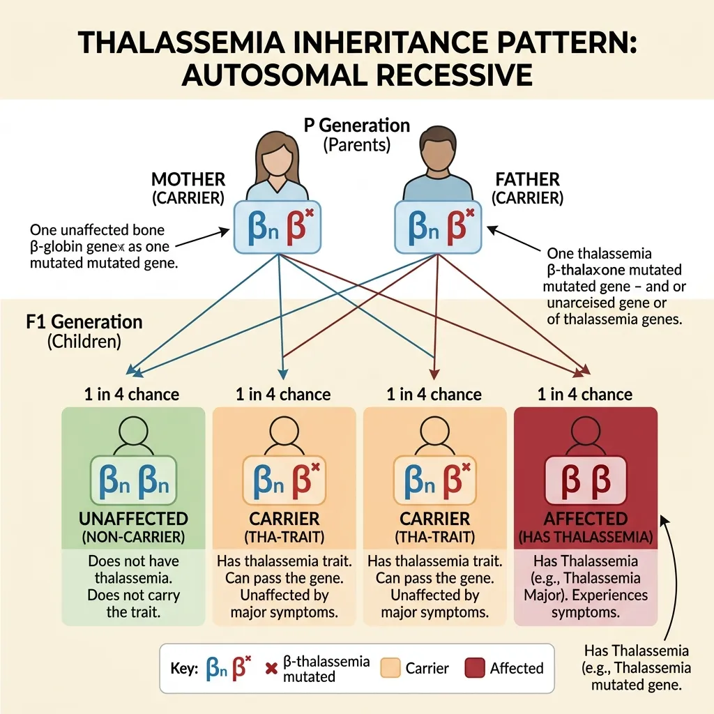 Thalassemia inheritance pattern chart
