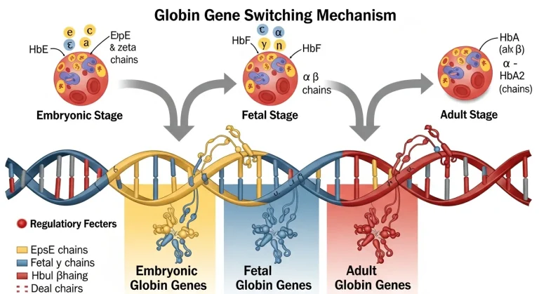 Globin Gene Switching Mechanism: How Hemoglobin Changes With Age Globin Gene Switching Mechanism